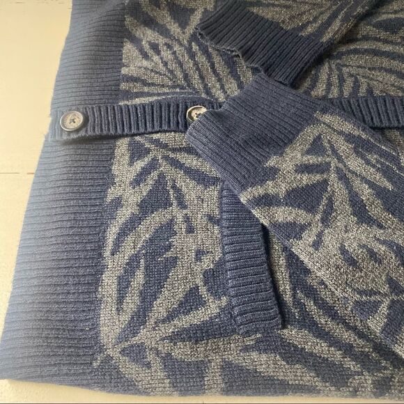 PROENZA SCHOULER for Target Gray Navy Blue Cardigan cotton cashmere Sweater top - Picture 7 of 10